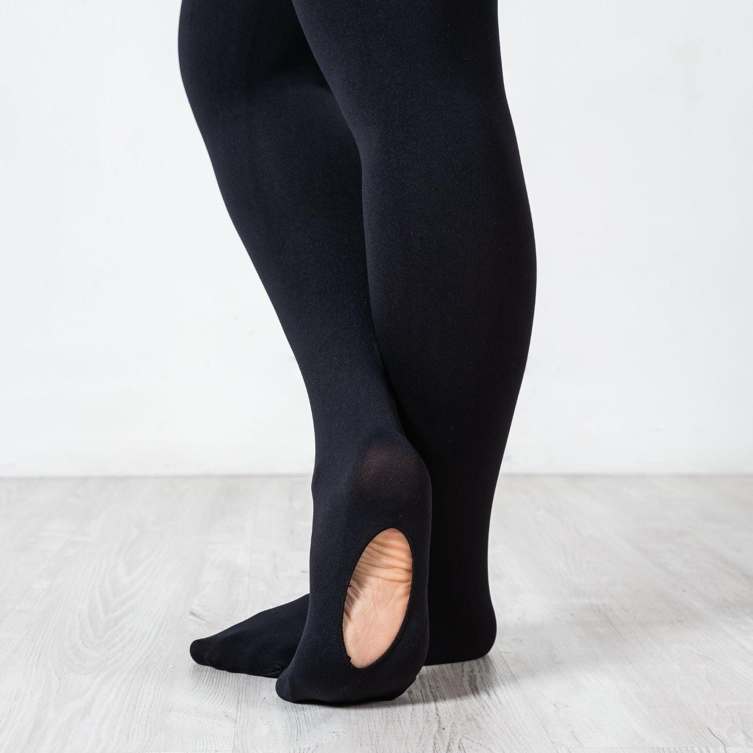 Convertible Dance Tights - Black - Snag