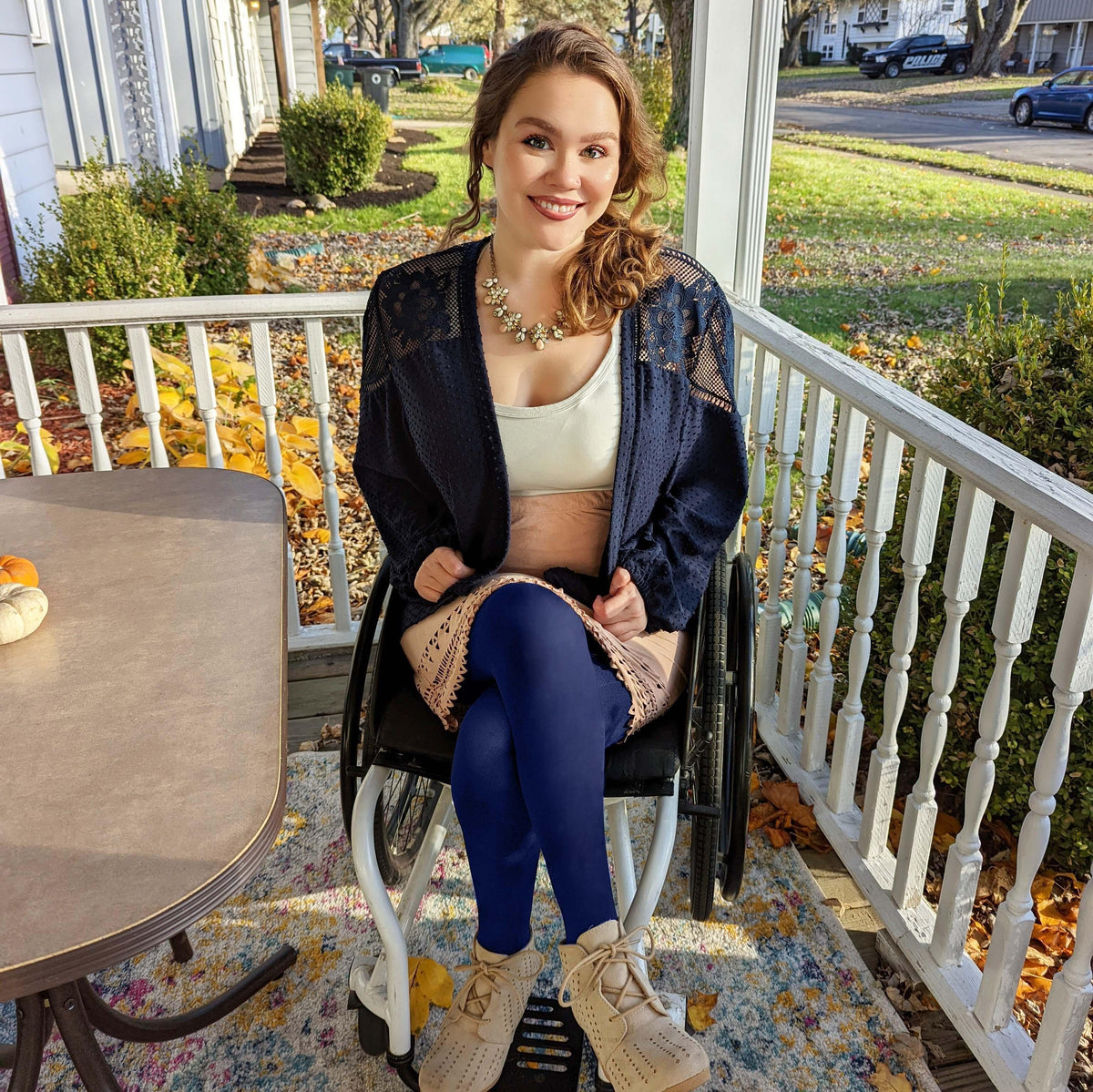 120 Denier Super-Opaque Tights - Navy