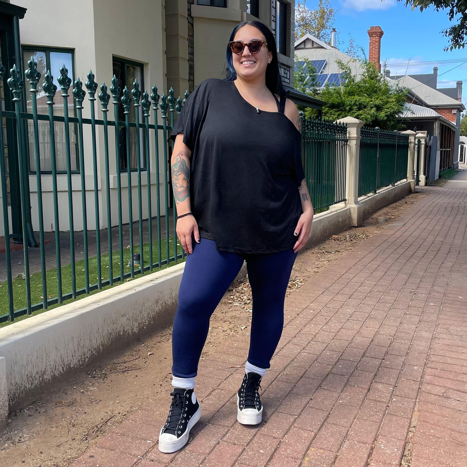 Debbie Off Shoulder Tee - Black - Snag