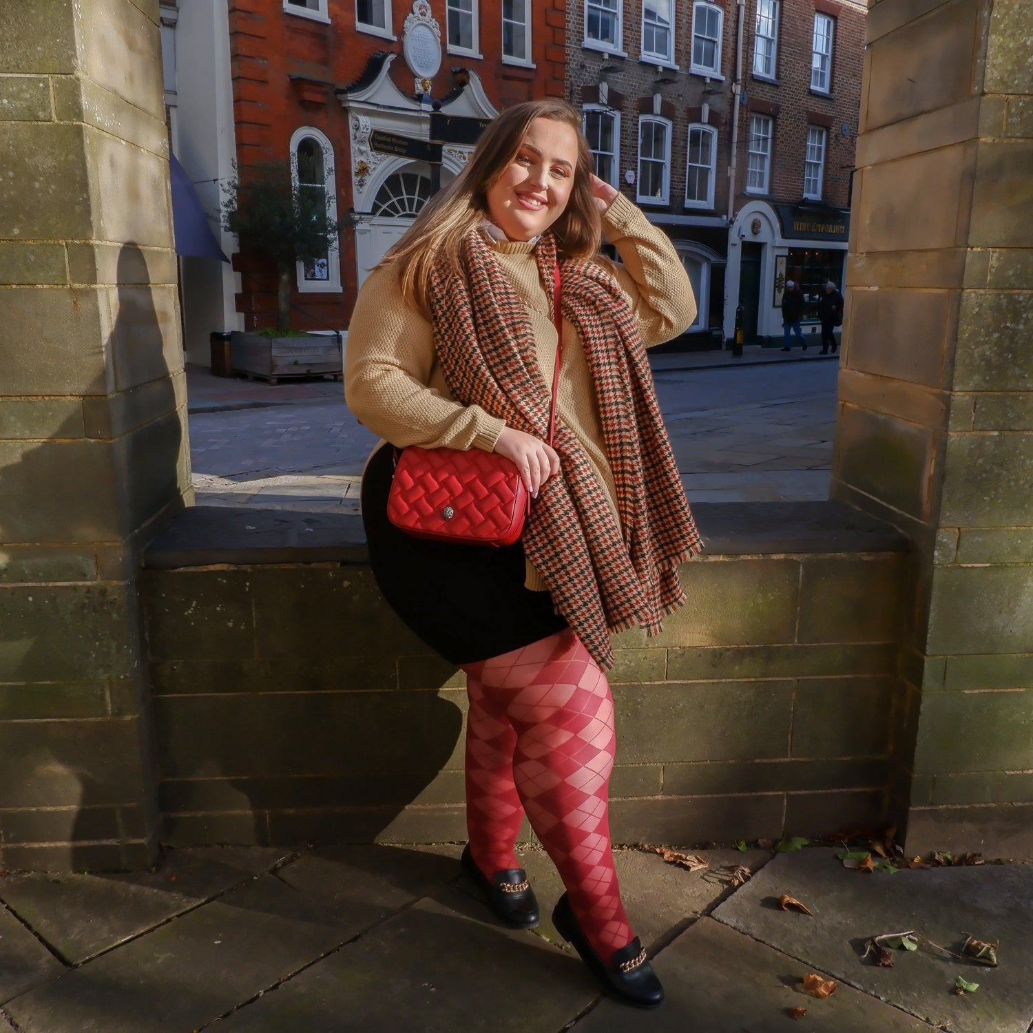 Diamond Tights - Burgundy - Snag