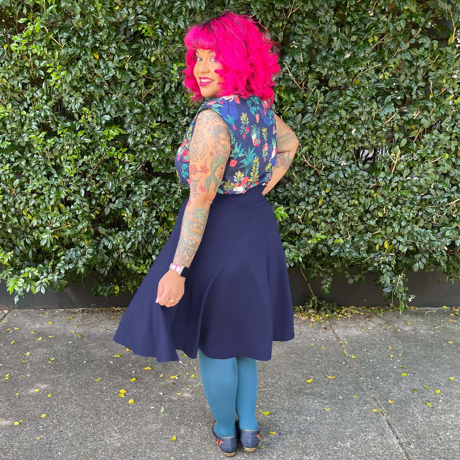 Flare Skirt - Navy - Snag