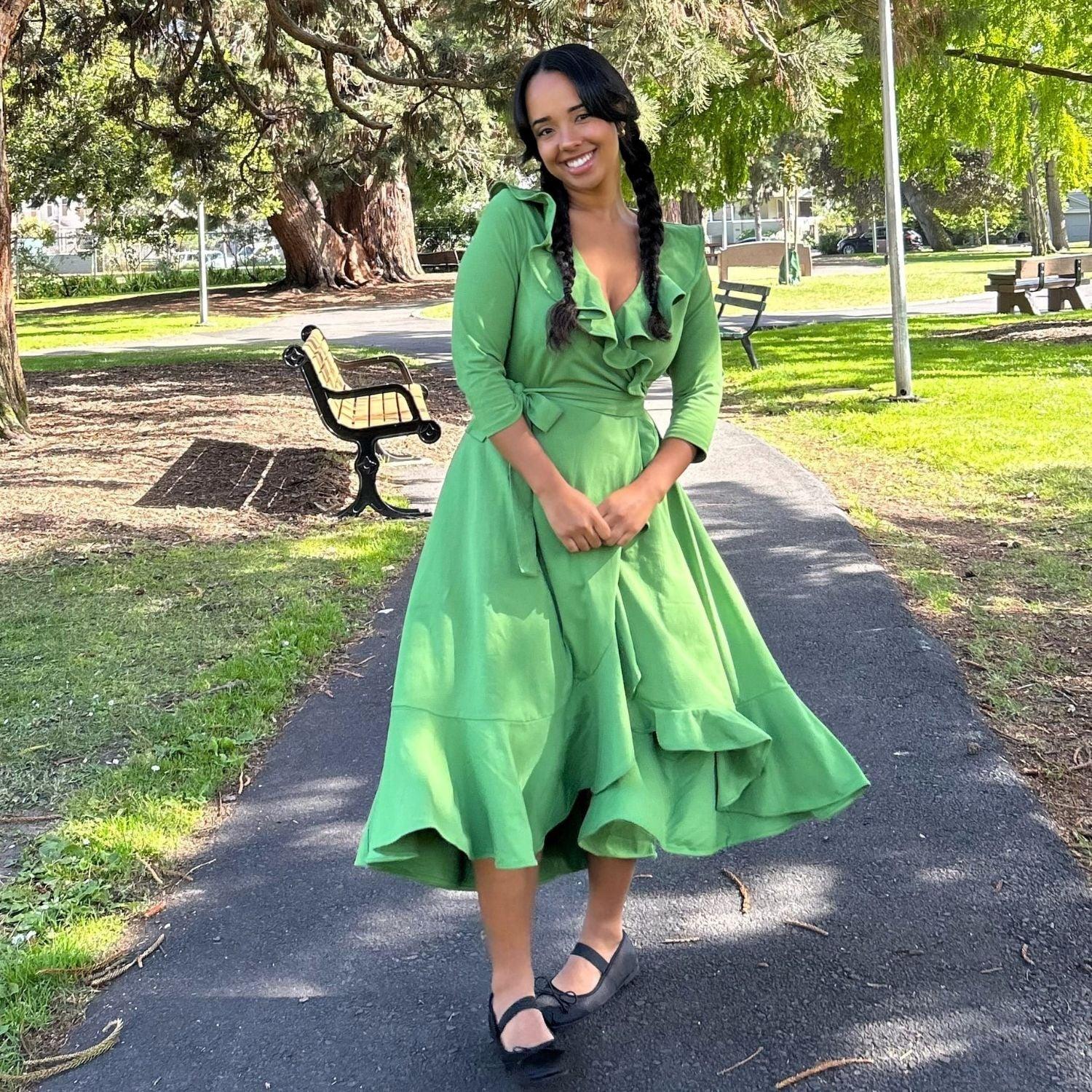 Frill Wrap Dress - Meadow - Snag