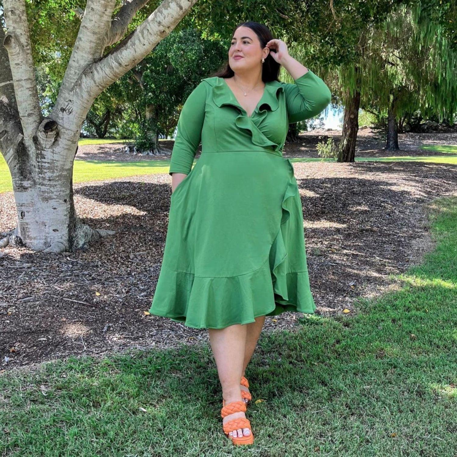 Frill Wrap Dress - Meadow - Snag