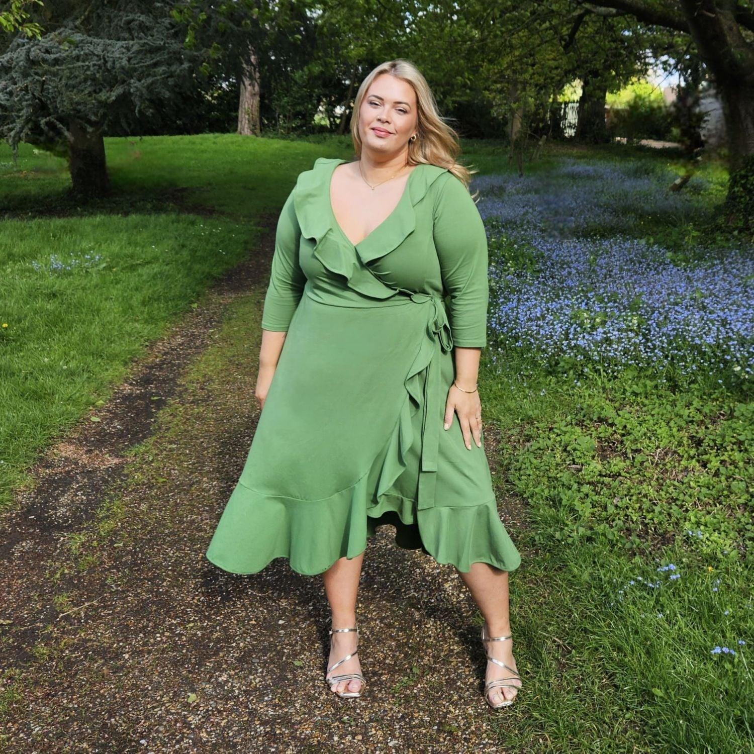 Frill Wrap Dress - Meadow - Snag