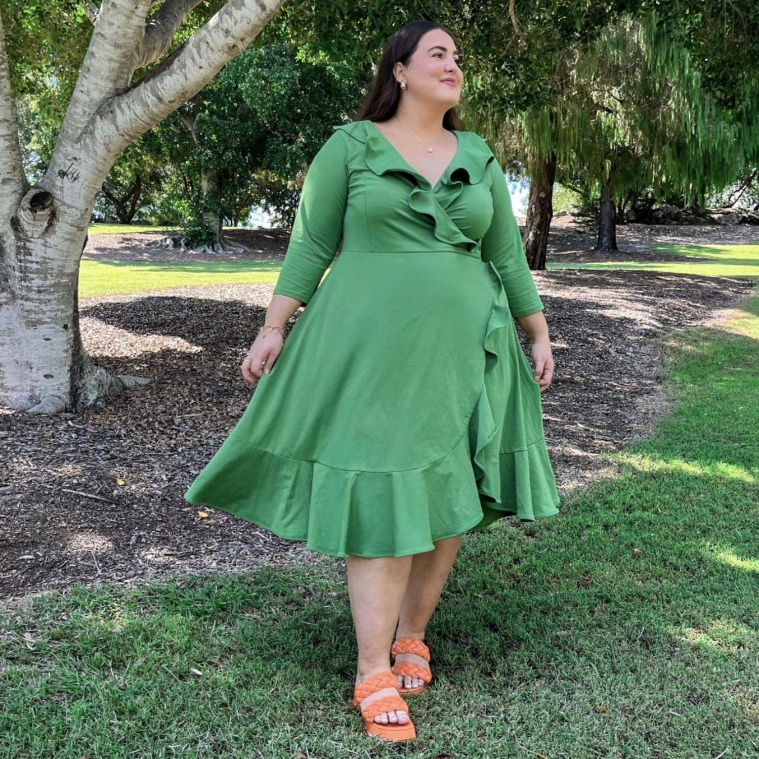 Frill Wrap Dress - Meadow - Snag