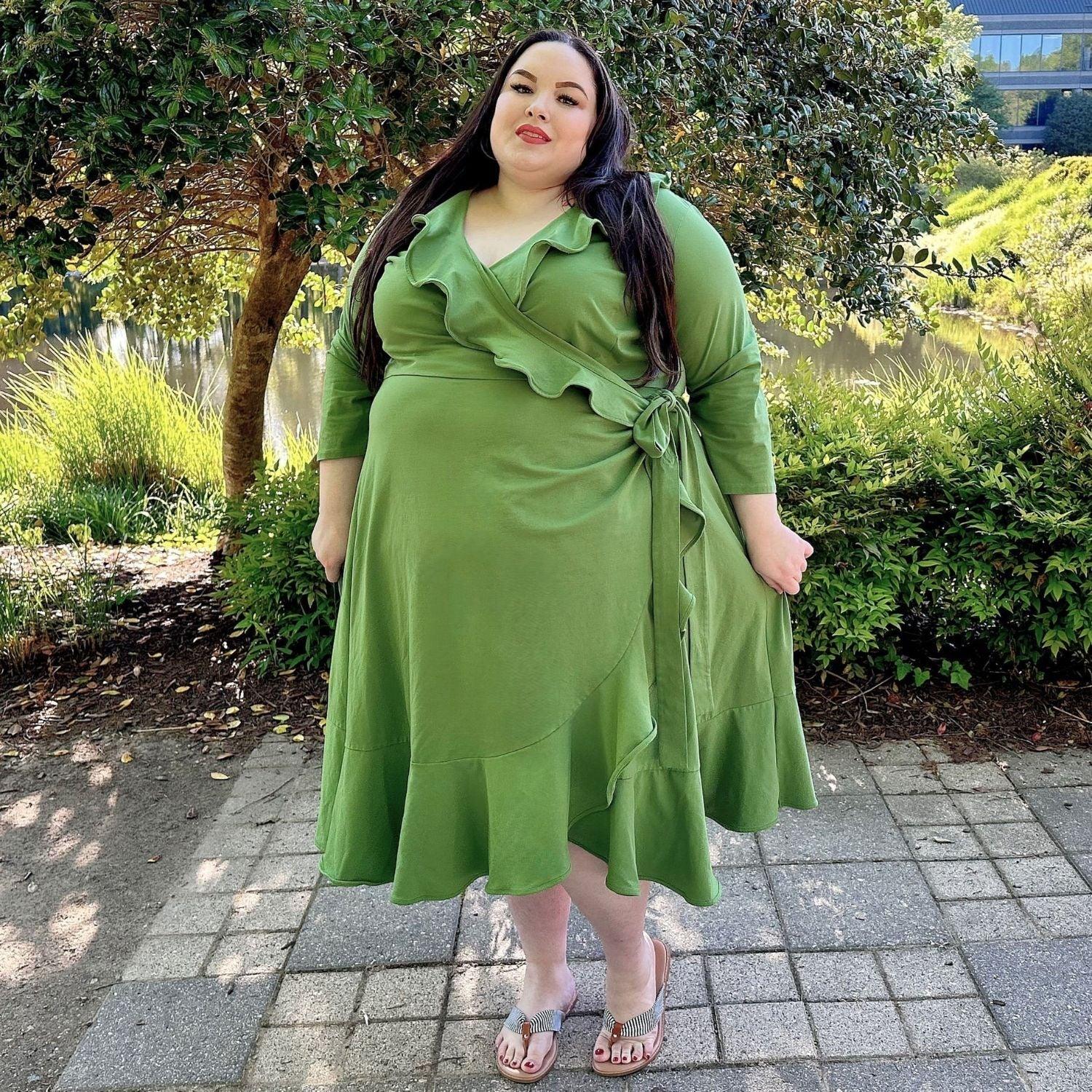 Frill Wrap Dress - Meadow - Snag