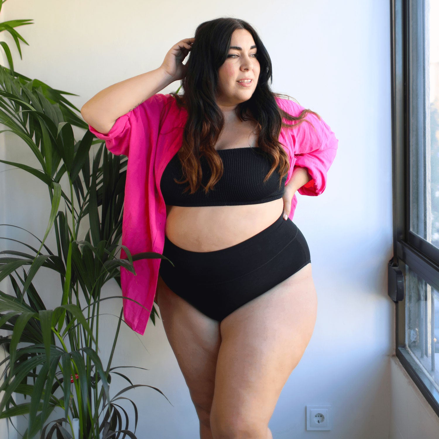 Organic Cotton Full Brief Knickers - Black