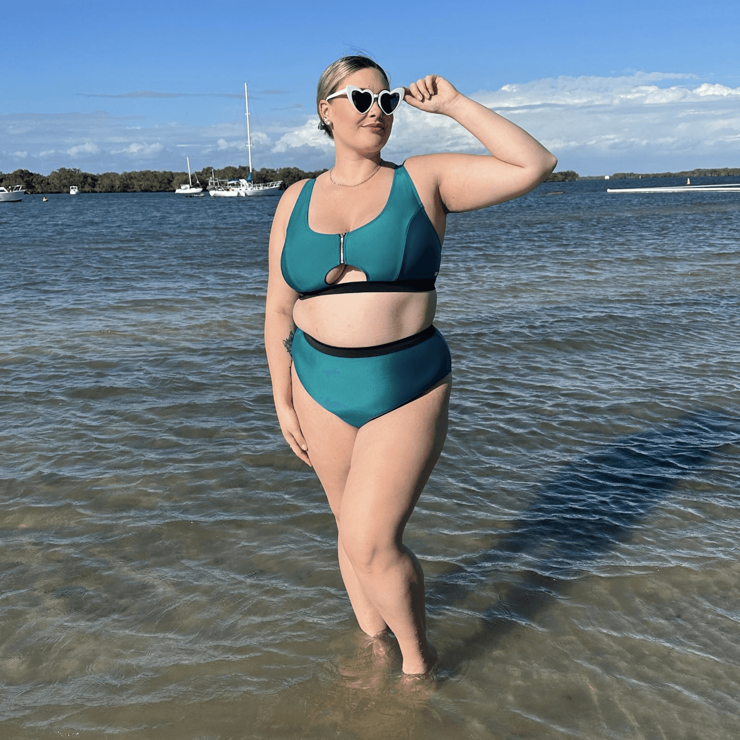 Hasta La Vista Bikini Bottoms - Teal - Snag