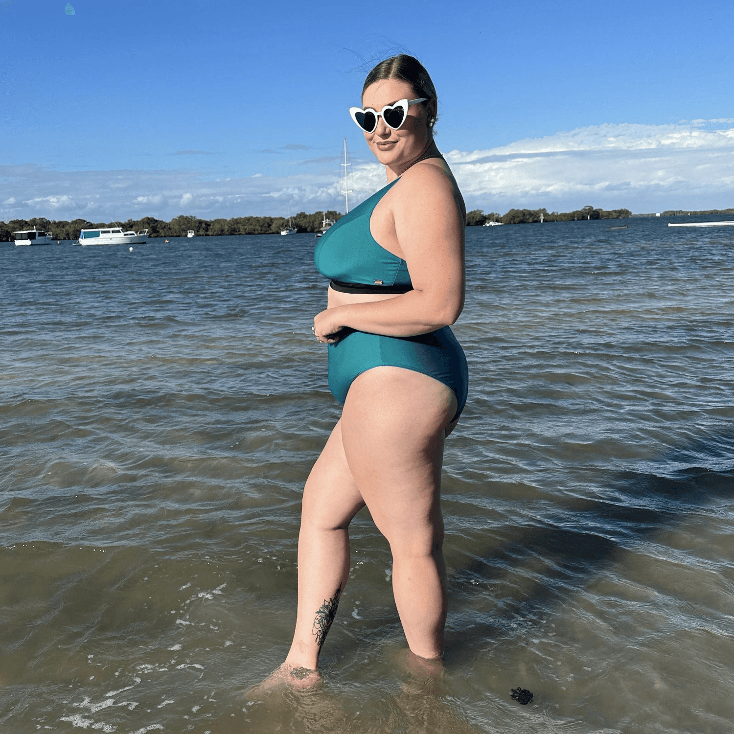 Hasta La Vista Bikini Bottoms - Teal - Snag