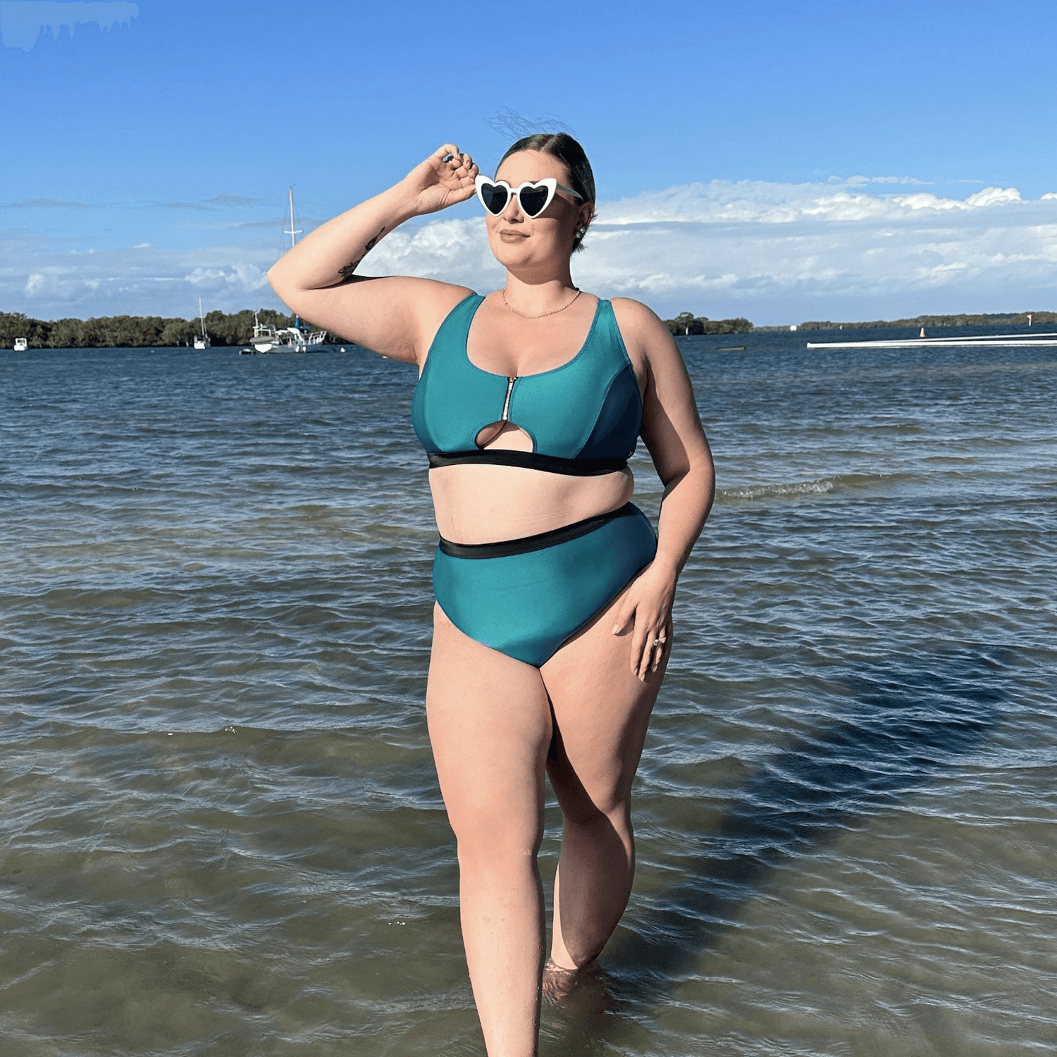 Hasta La Vista Bikini Bottoms - Teal - Snag