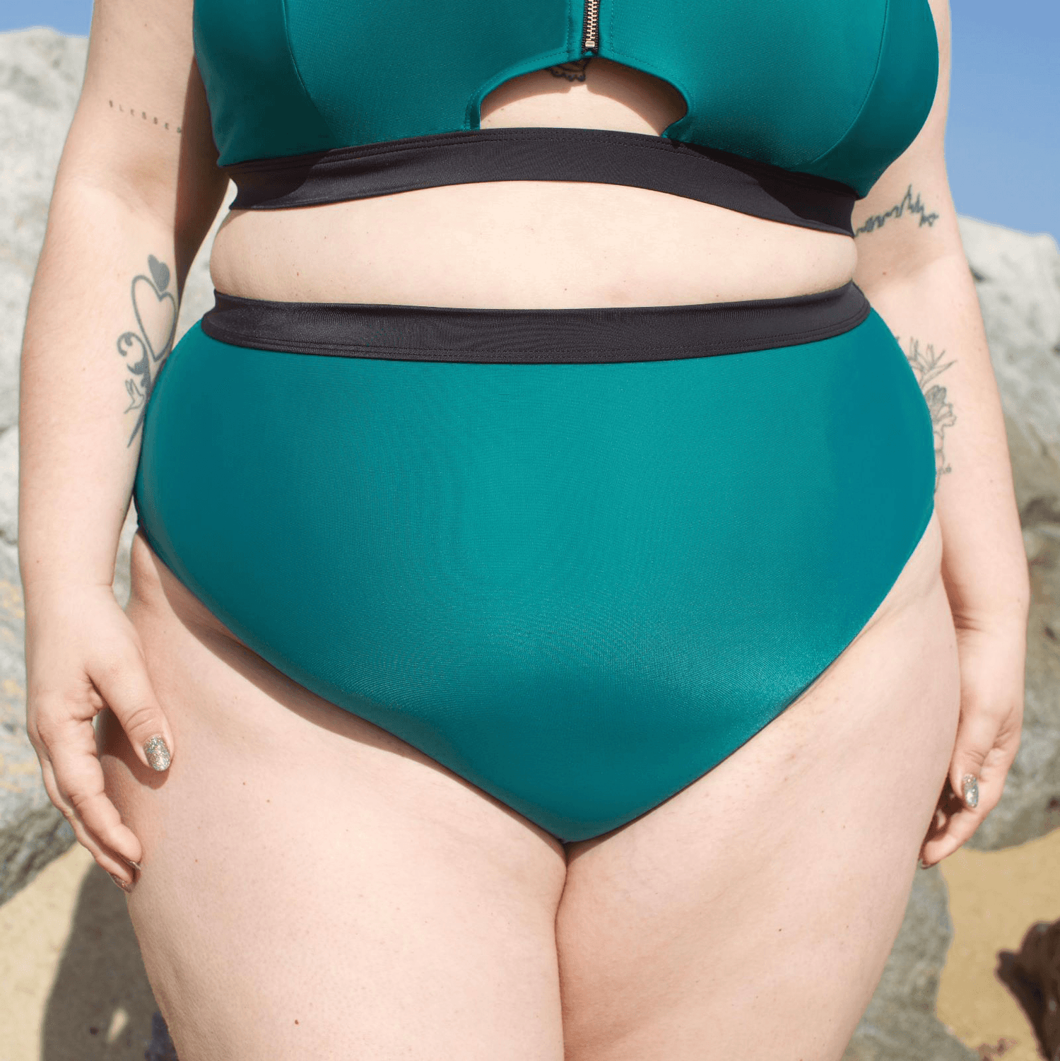 Hasta La Vista Bikini Bottoms - Teal - Snag