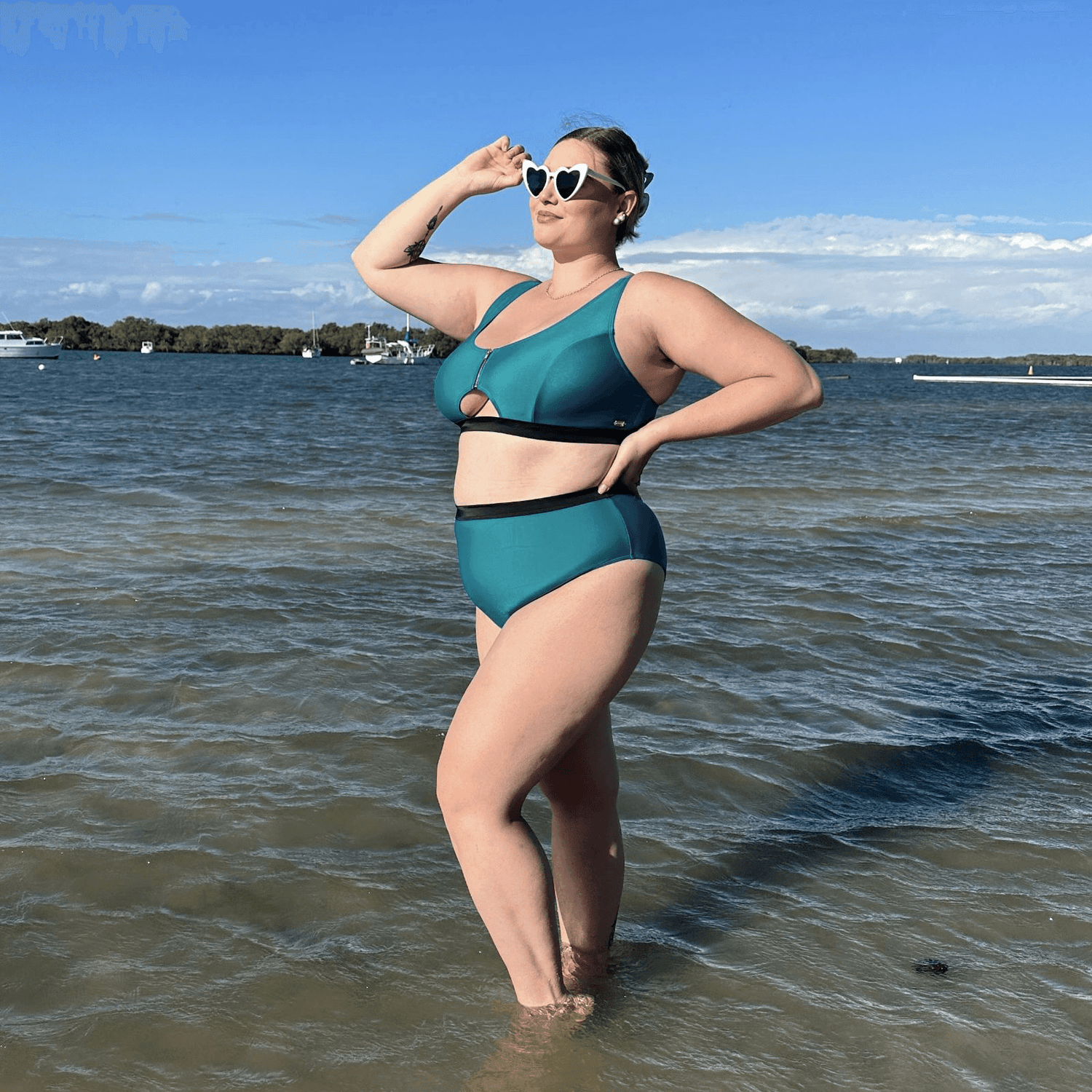Hasta La Vista Bikini Bottoms - Teal - Snag