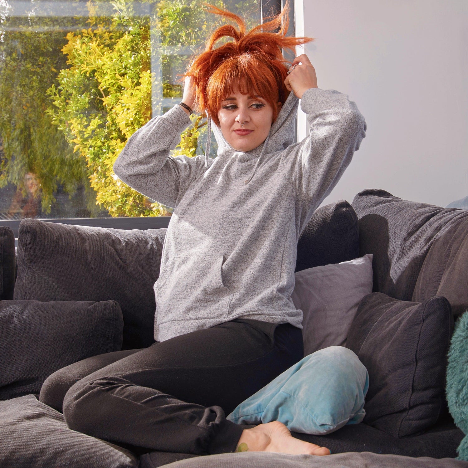 Hoodie - Grey Marl - Snag