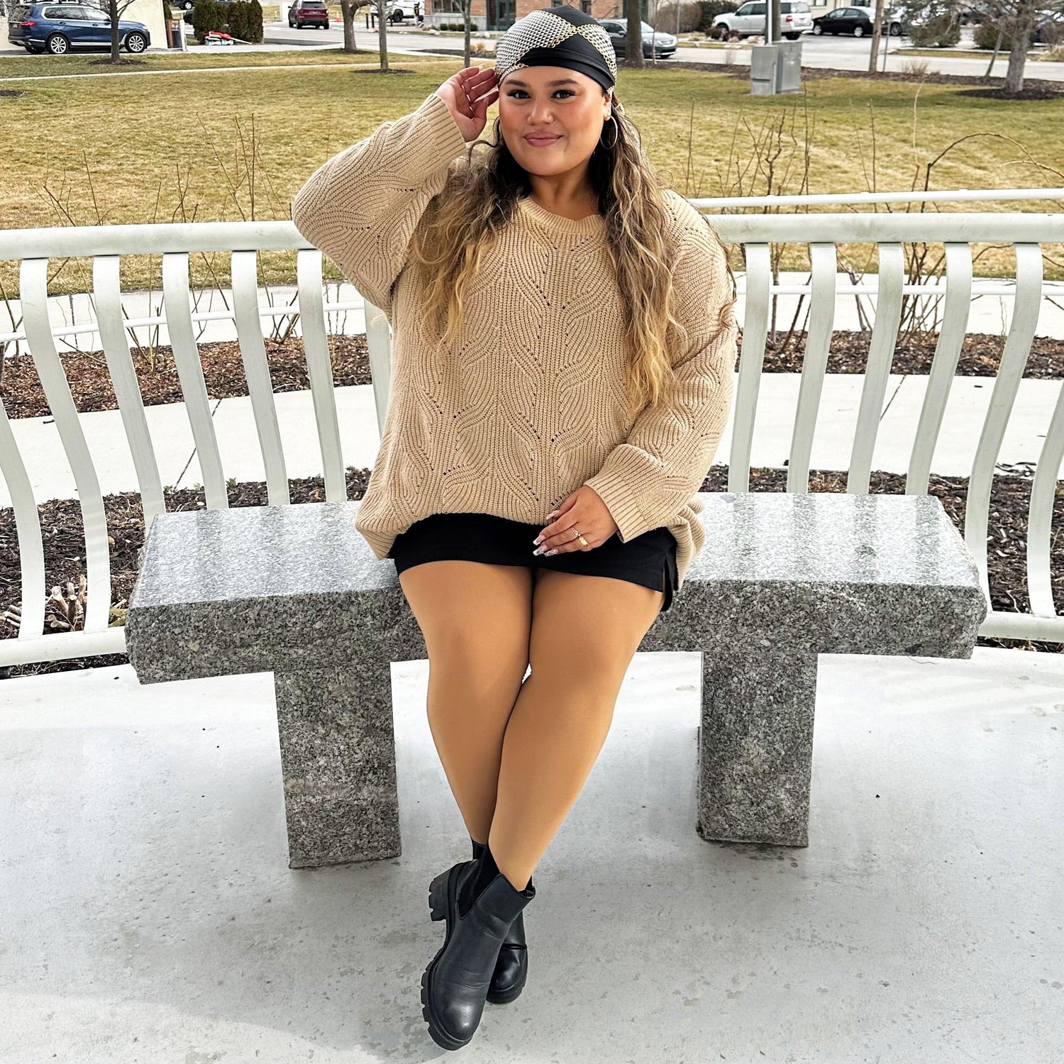 Huggy Light Compression Tights - Caramel Latte - Snag