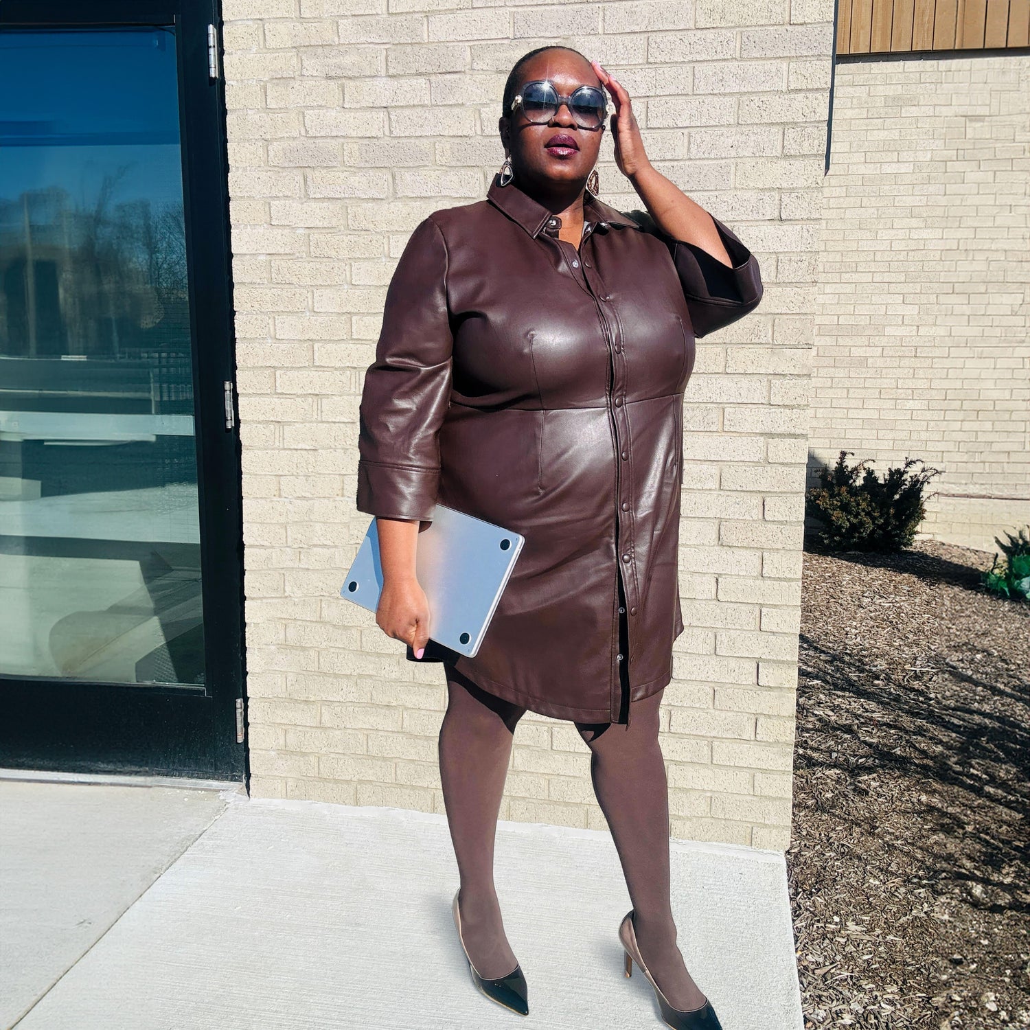 Huggy Light Compression Tights - Hot Chocolate - Snag