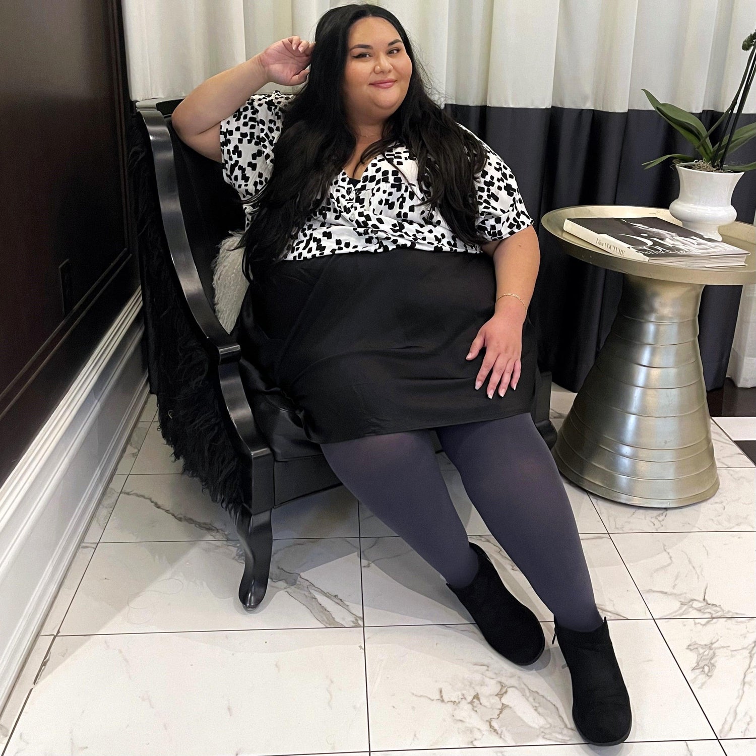 Huggy Light Compression Tights - Slate - Snag