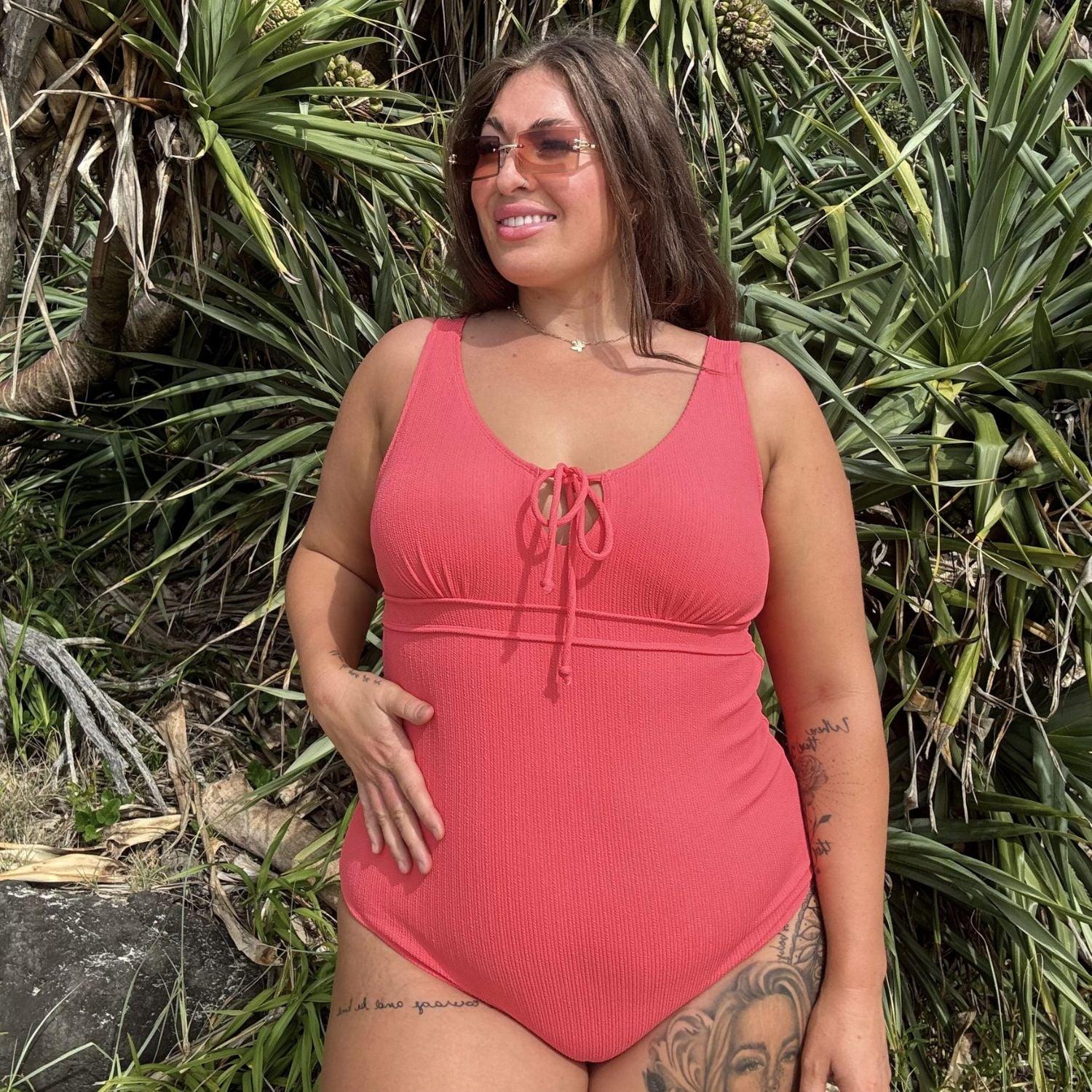 I'll Be Right Here Swimsuit - Coral - Snag