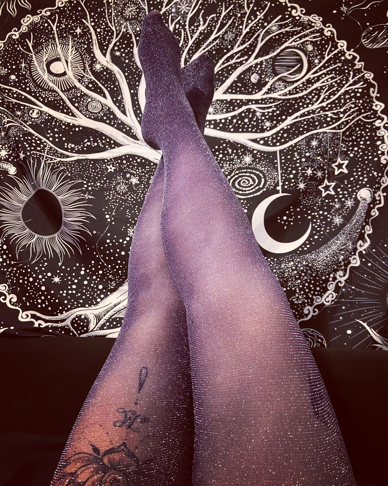 Lux Sparkle Tights - Amethyst