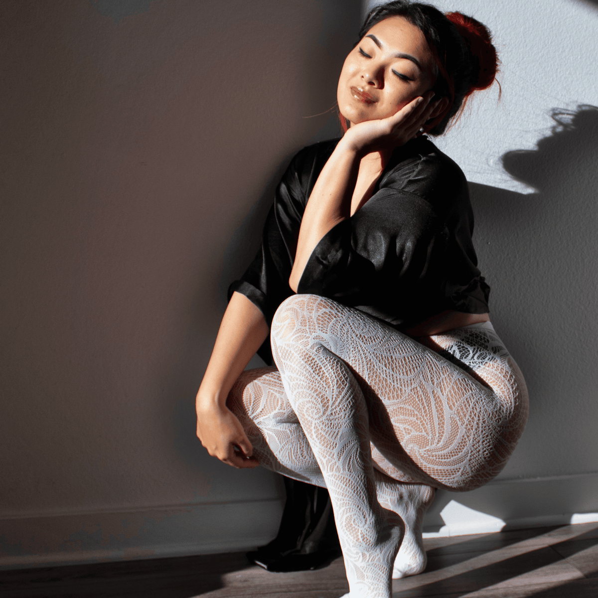 Time Warp Fishnets - White