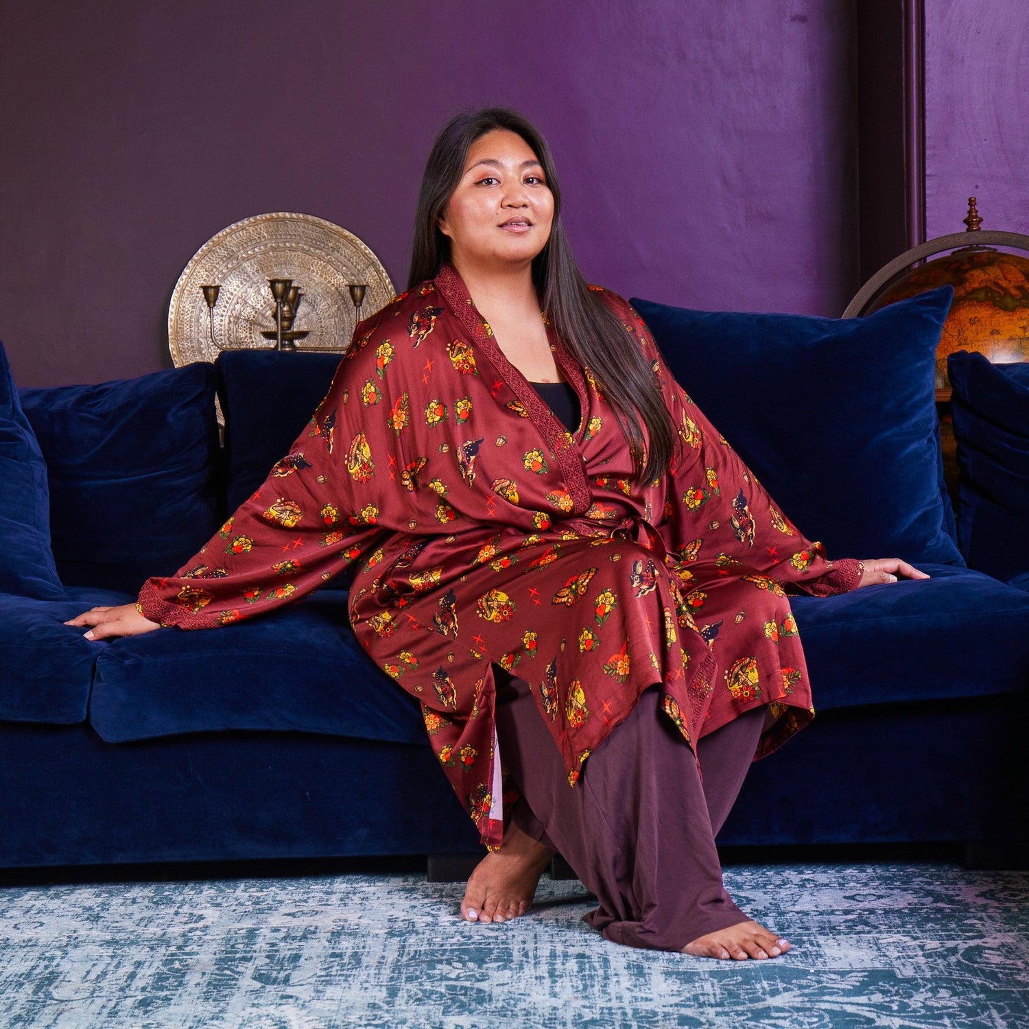 Satin Robe - Fortune - Snag