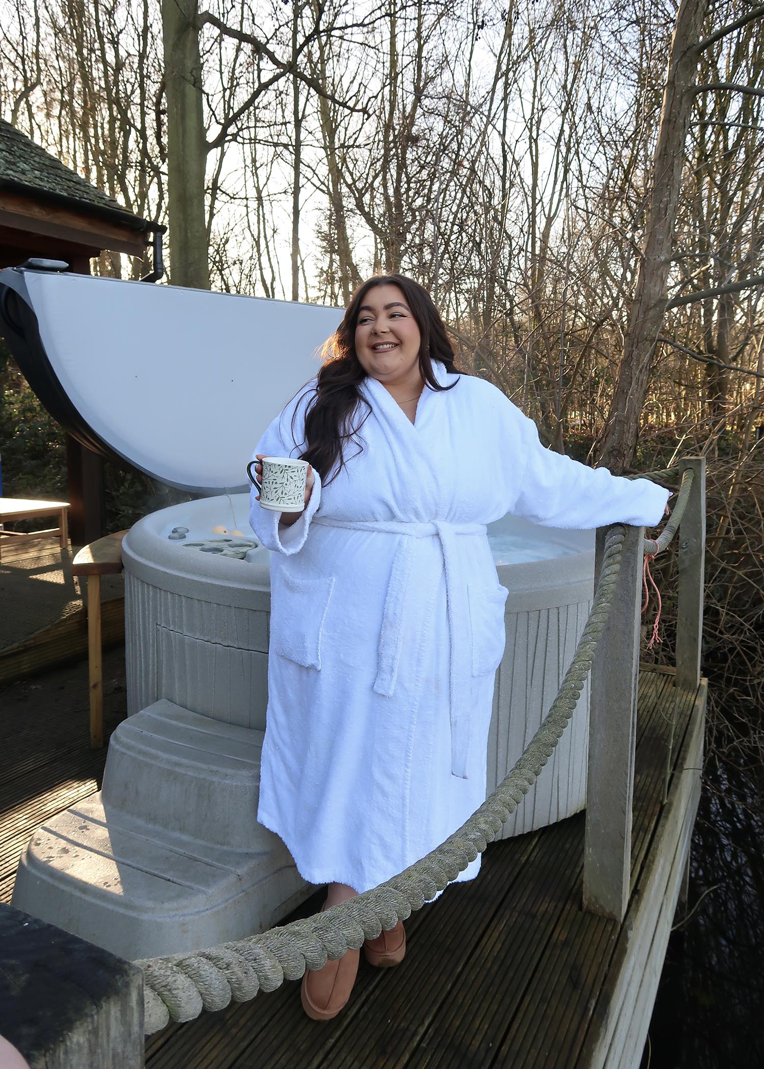 Floof Bath Robe - White