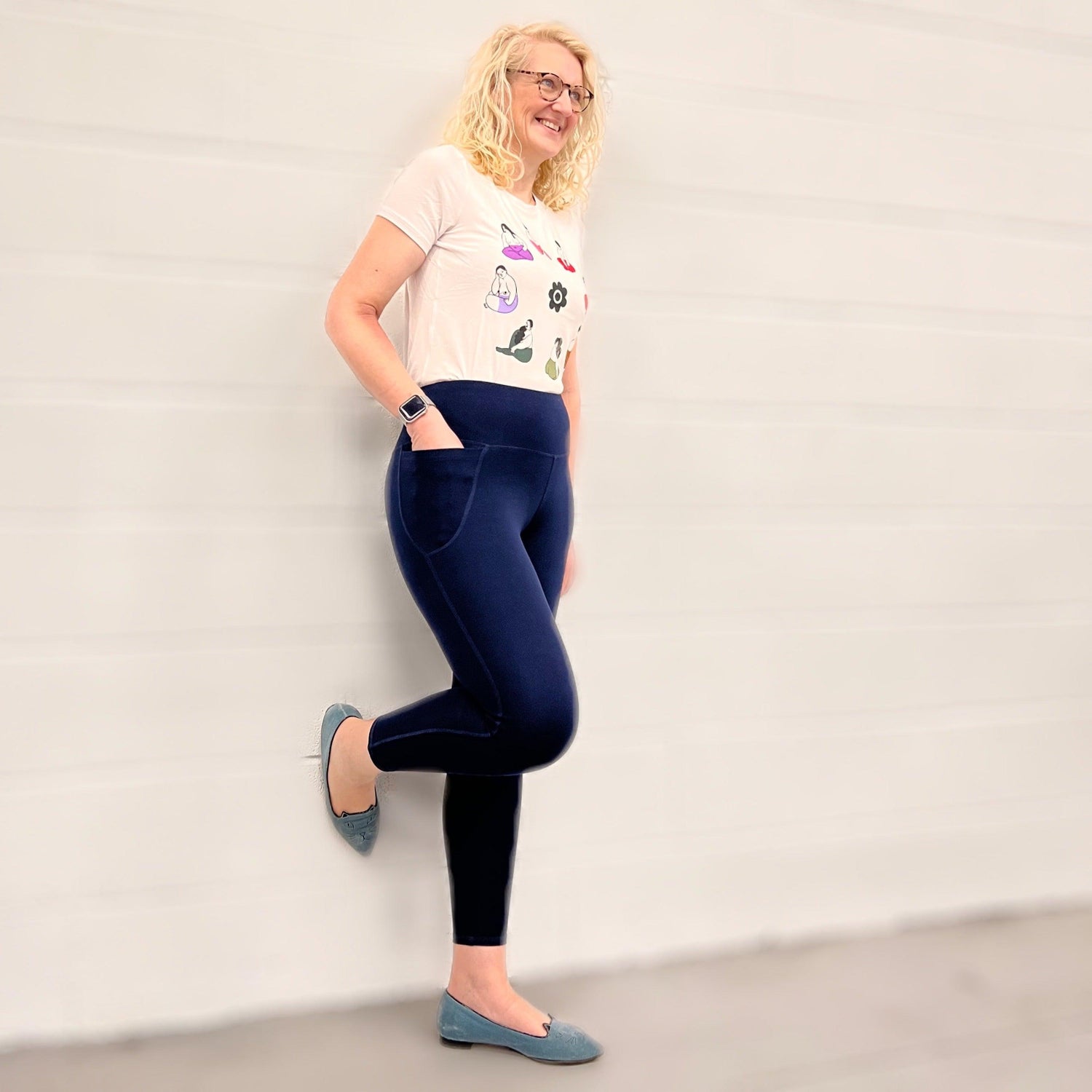 Squat Proof Long Leggings - Navy - Snag