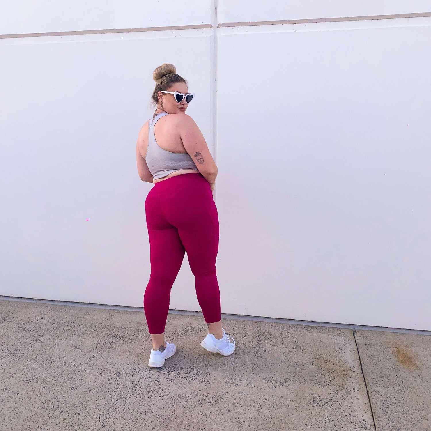 Squat Proof Long Leggings - Raspberry Pie - Snag