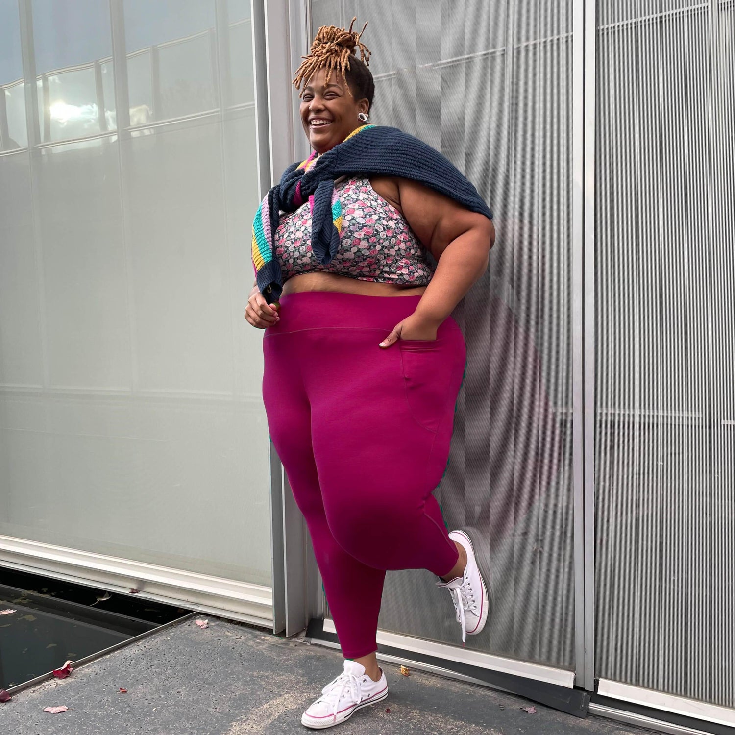 Squat Proof Long Leggings - Raspberry Pie - Snag