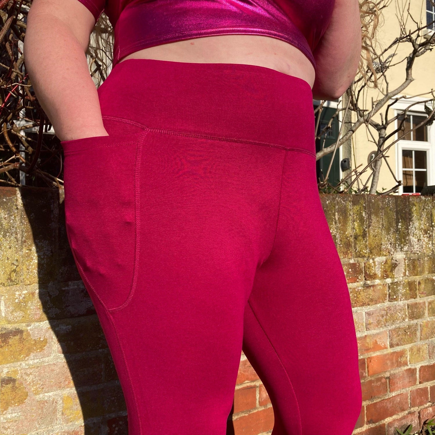 Squat Proof Short Leggings - Raspberry Pie - Snag