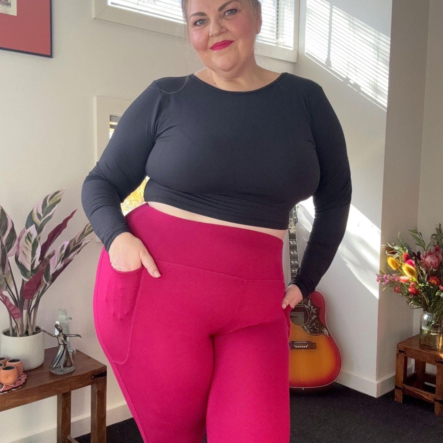 Squat Proof Short Leggings - Raspberry Pie - Snag