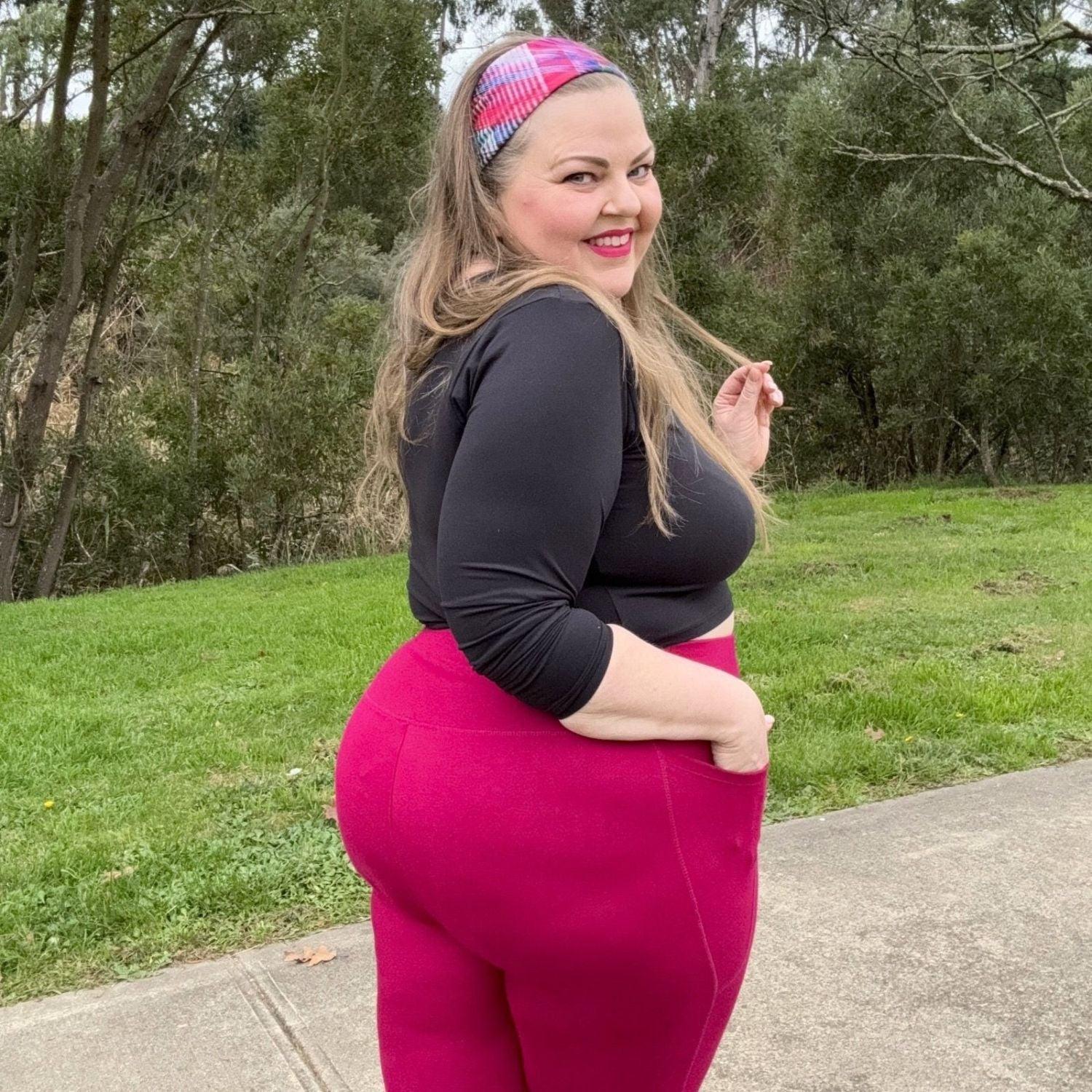 Squat Proof Short Leggings - Raspberry Pie - Snag