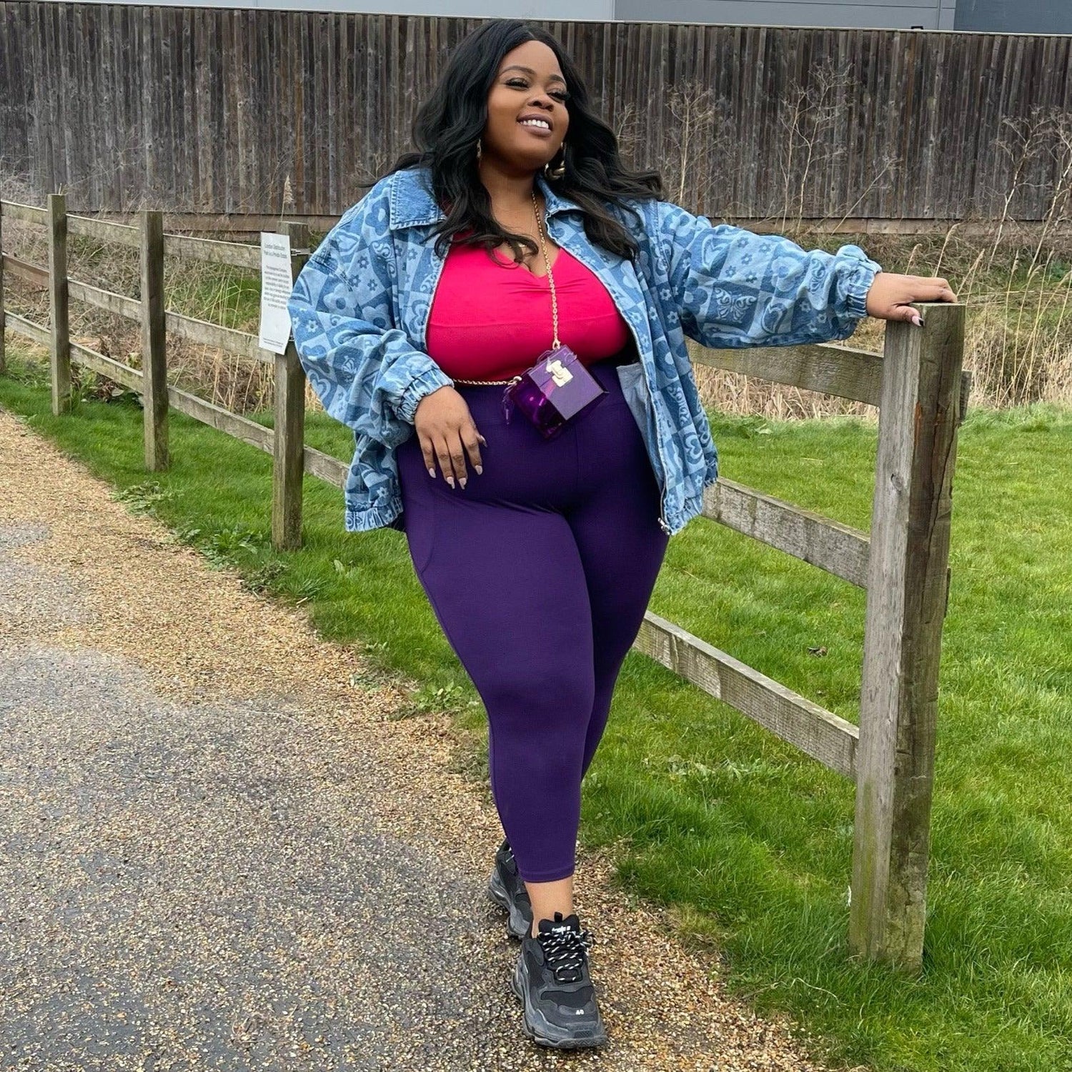 Squat Proof Short Leggings - Suffragette Purple - Snag