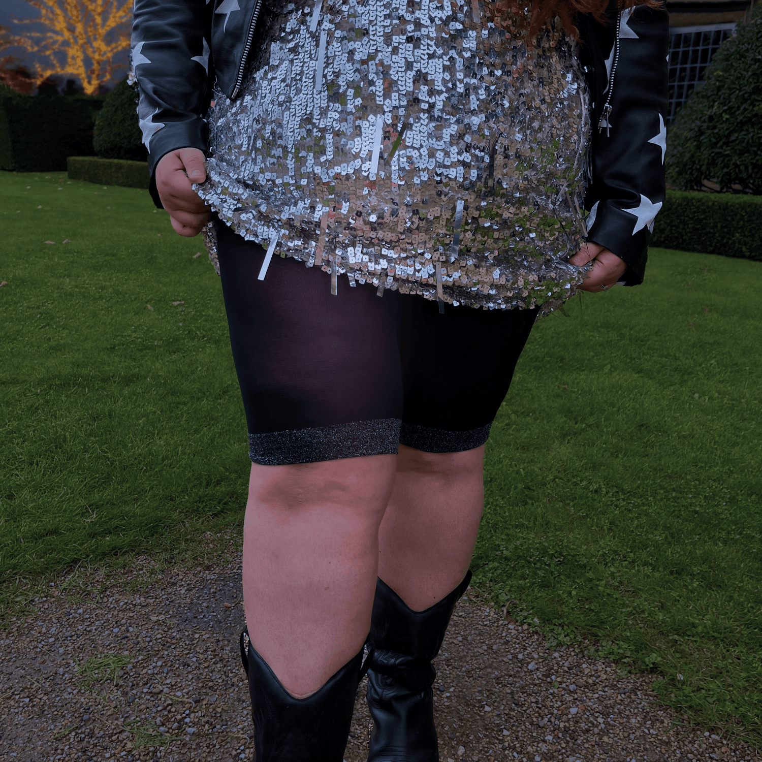 Stay Cool Chub Rub Lurex Shorts - Black - Snag