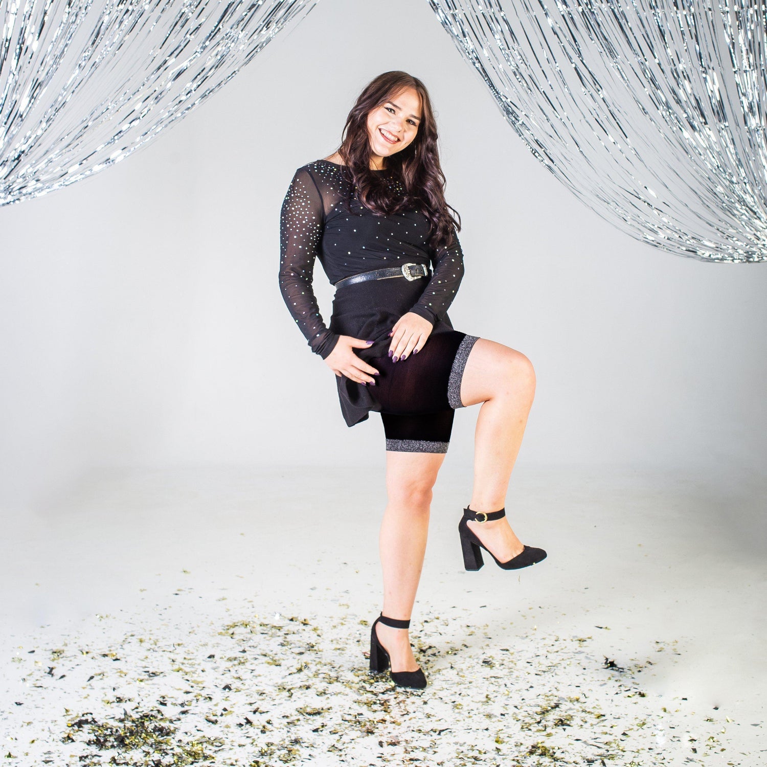 Stay Cool Chub Rub Lurex Shorts - Black - Snag