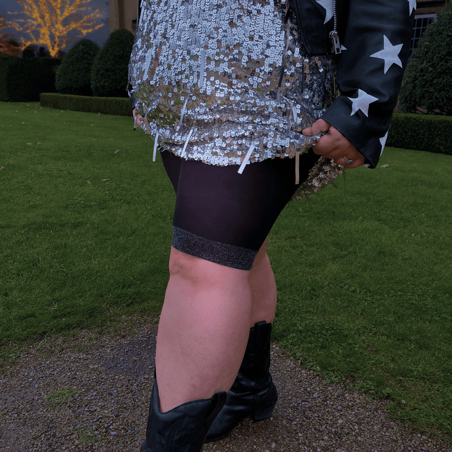 Stay Cool Chub Rub Lurex Shorts - Black - Snag