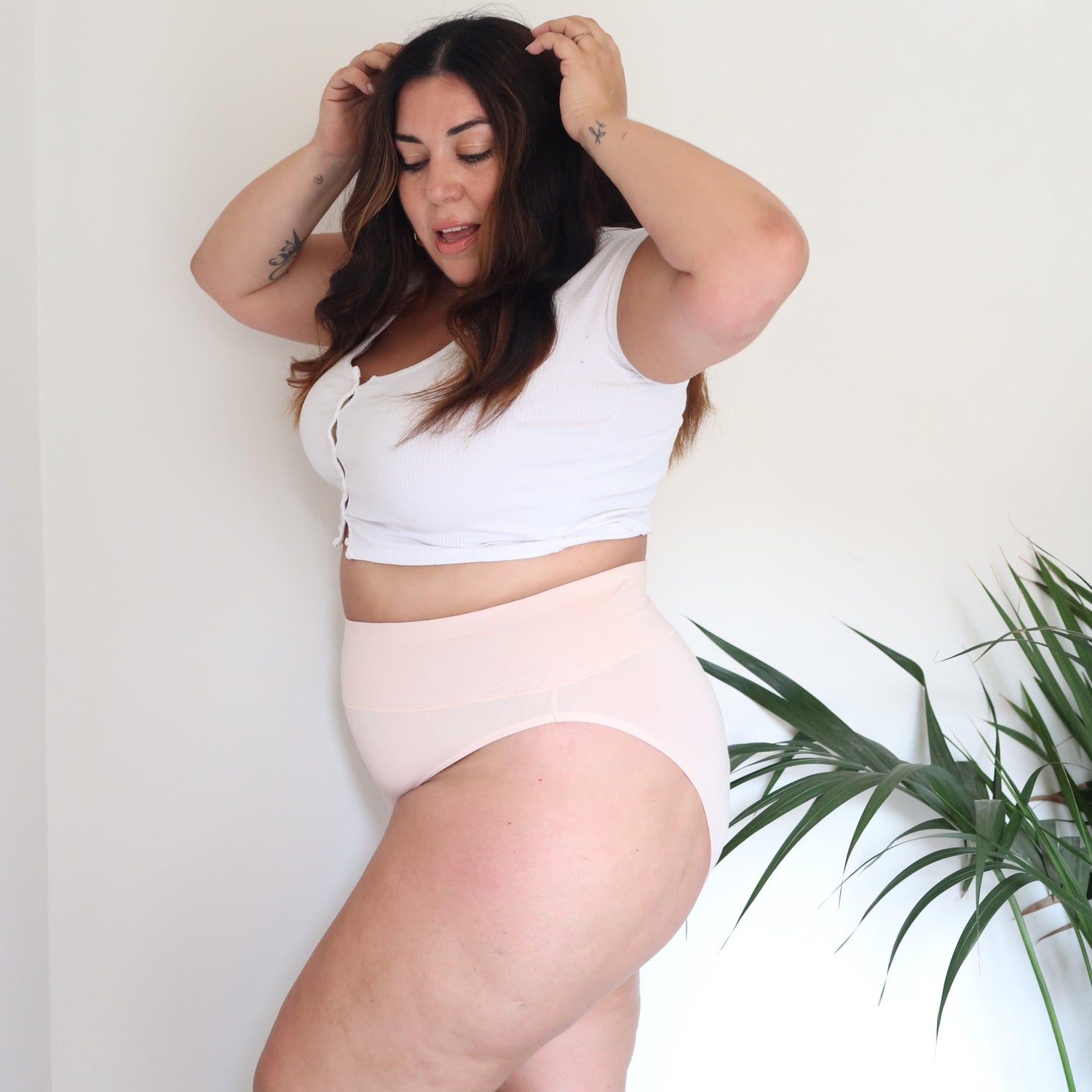 Super High Leg Knickers - Ballet Pink - Snag