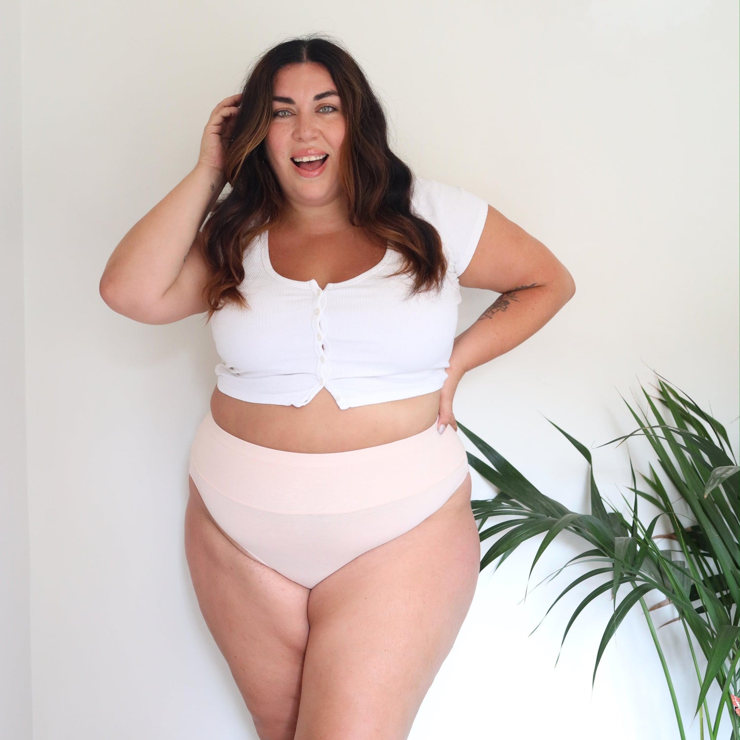 Super High Leg Knickers - Ballet Pink - Snag