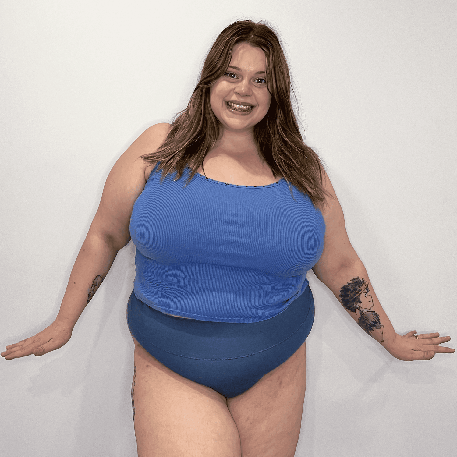 Super High Leg Knickers - Denim - Snag