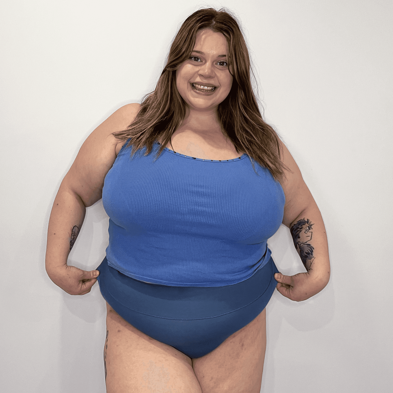 Super High Leg Knickers - Denim - Snag