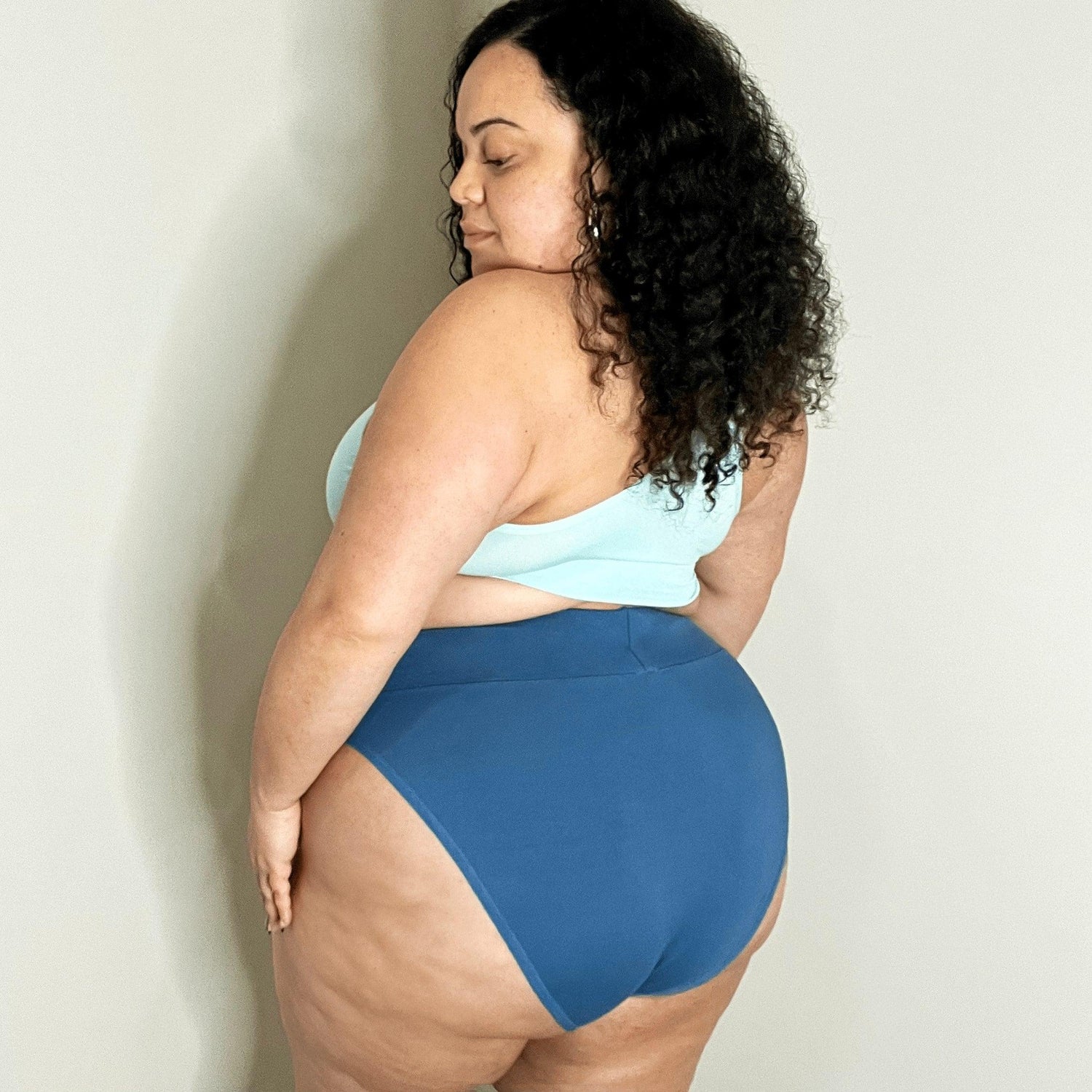 Super High Leg Knickers - Denim - Snag