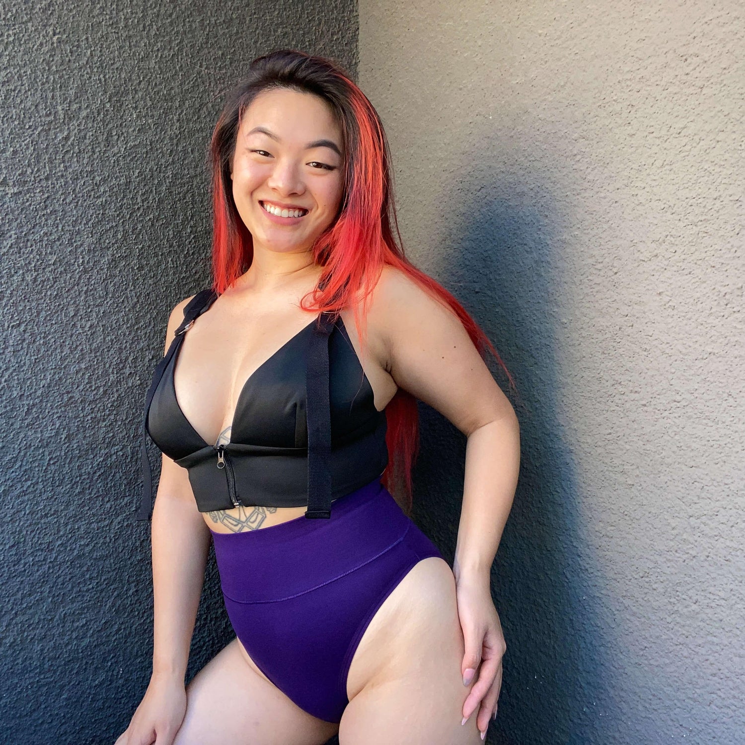 Super High Leg Knickers - Suffragette Purple - Snag