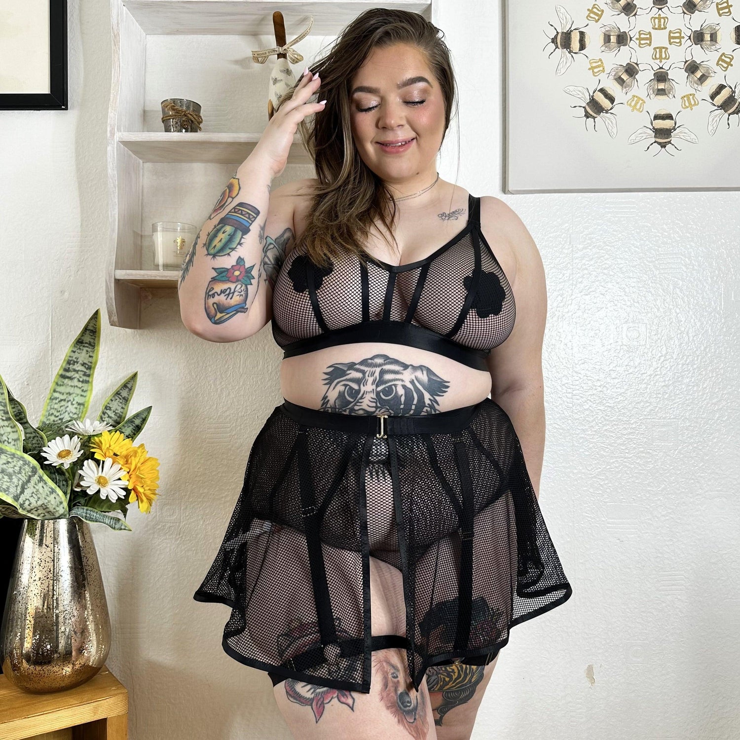 Tangled Fishnet Bra