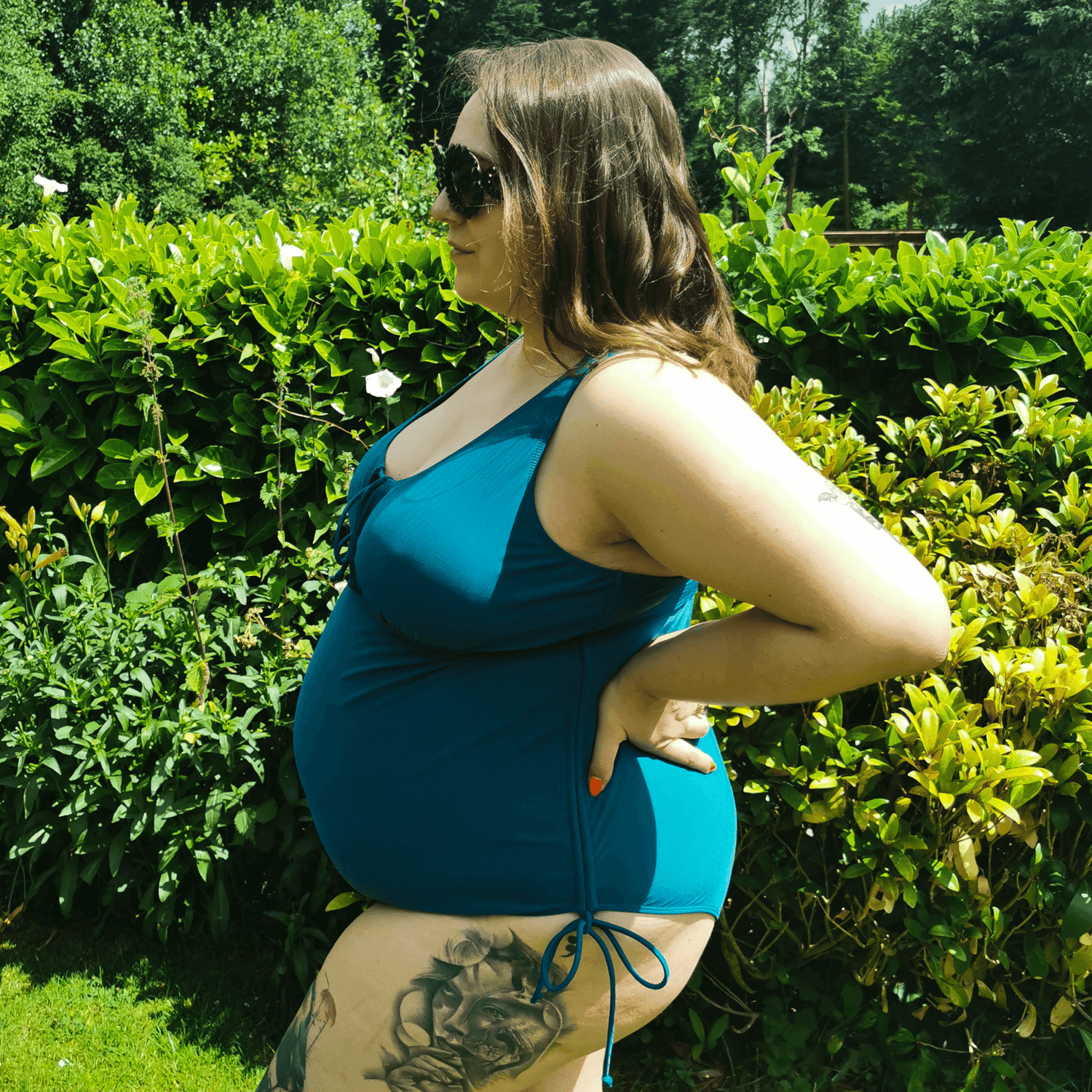 That loving feel'in Maternity Swimsuit - Teal - Snag