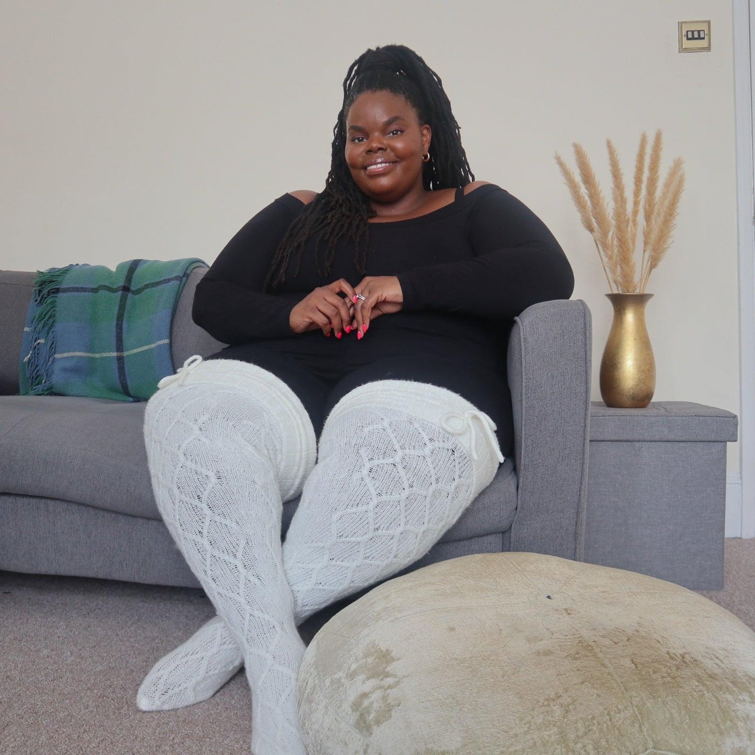 Thigh High Socks - Snowball - Snag