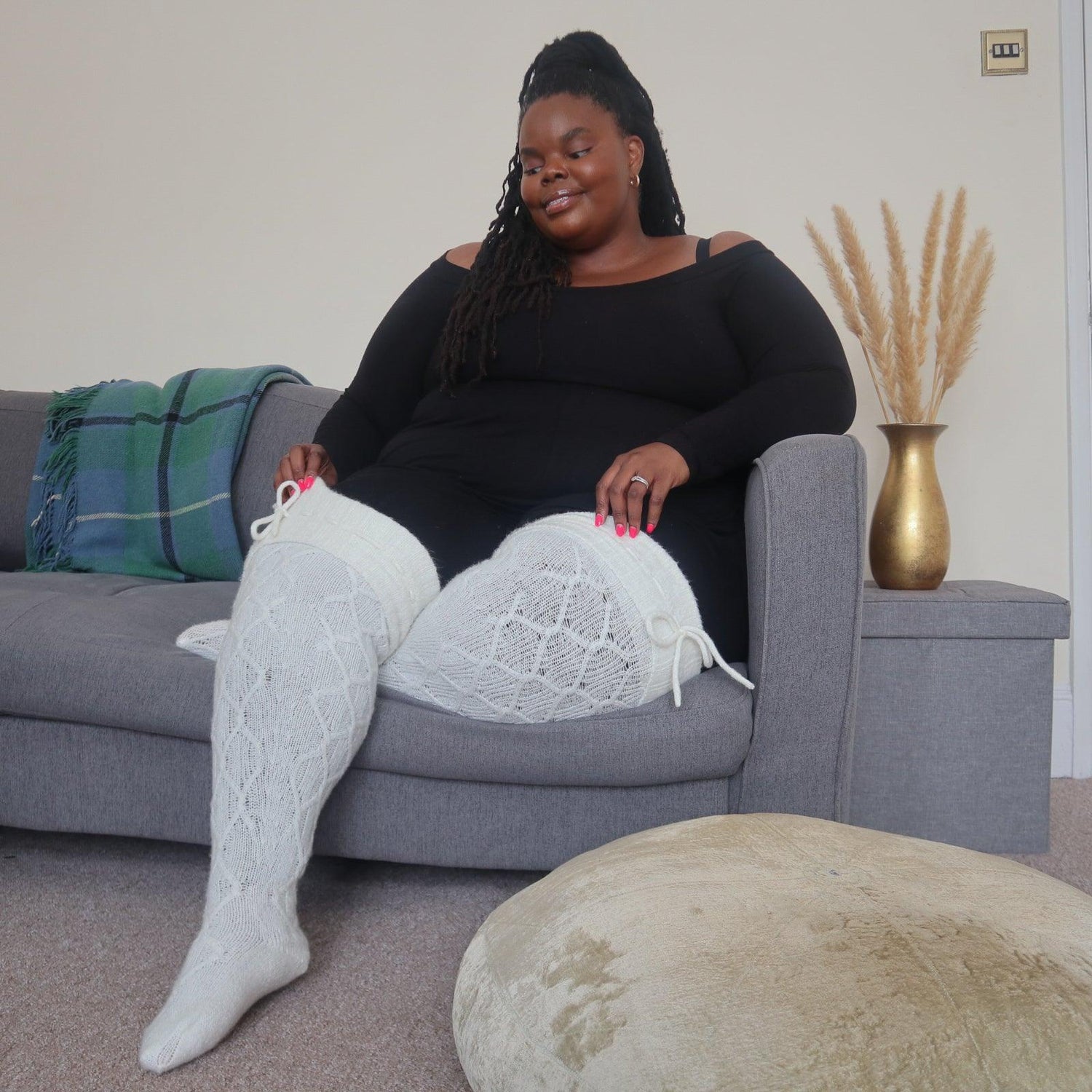 Thigh High Socks - Snowball - Snag