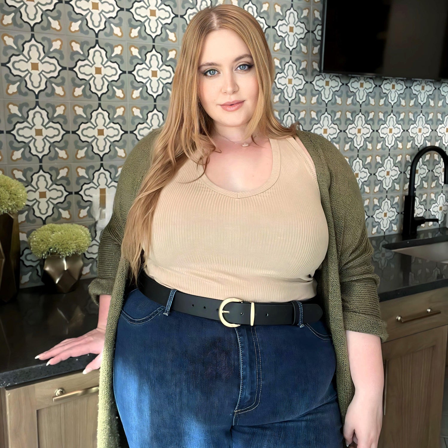 Vegan Leather Waist Belt - Gold - Snag