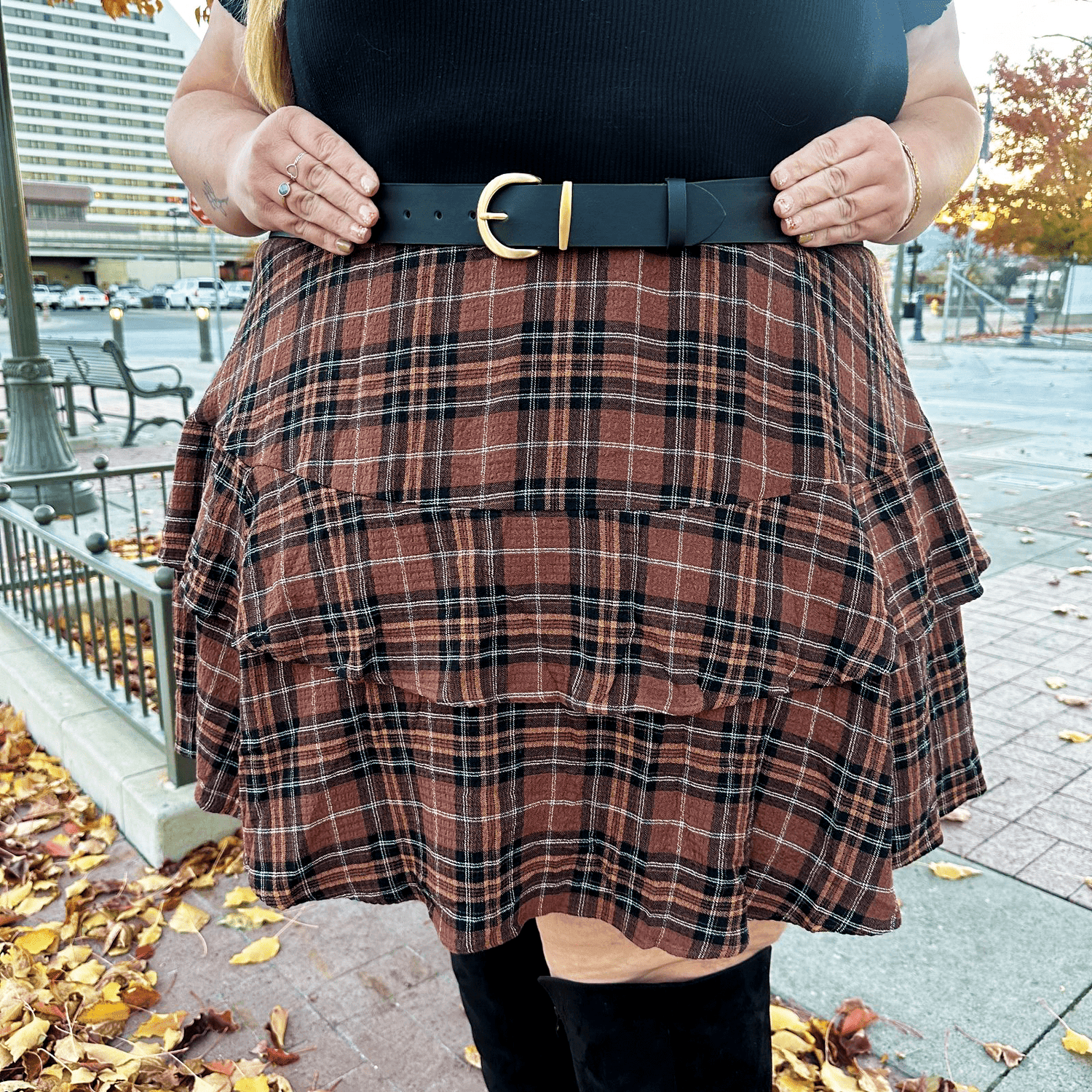 Vegan Leather Waist Belt - Gold - Snag