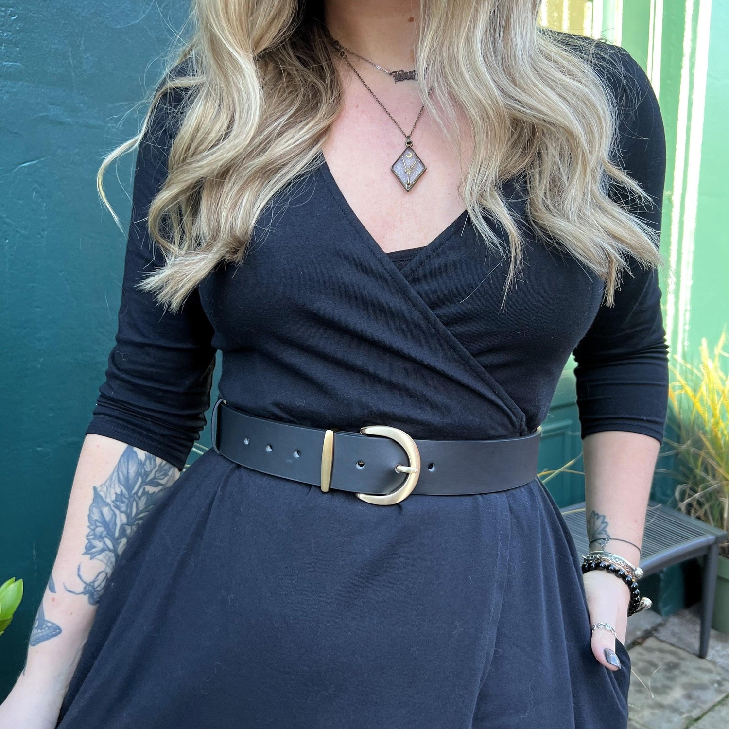 Vegan Leather Waist Belt - Gold - Snag