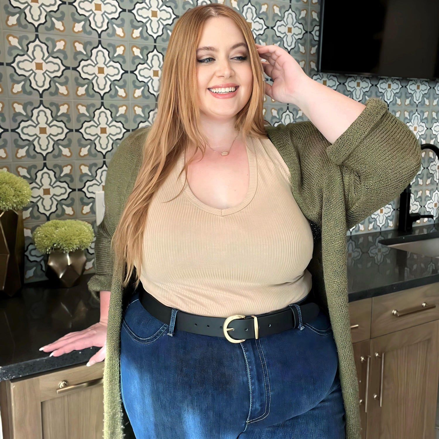 Vegan Leather Waist Belt - Gold - Snag