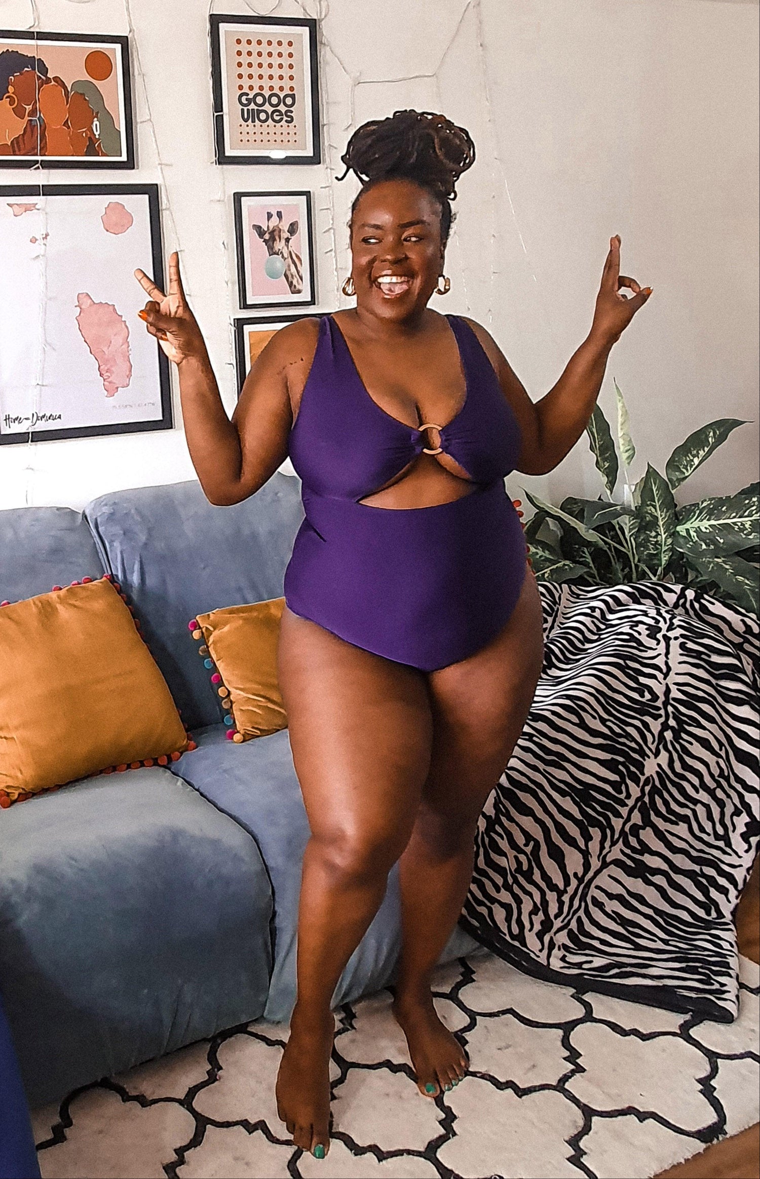 Wax on, Wax off Swimsuit - Purple - Snag